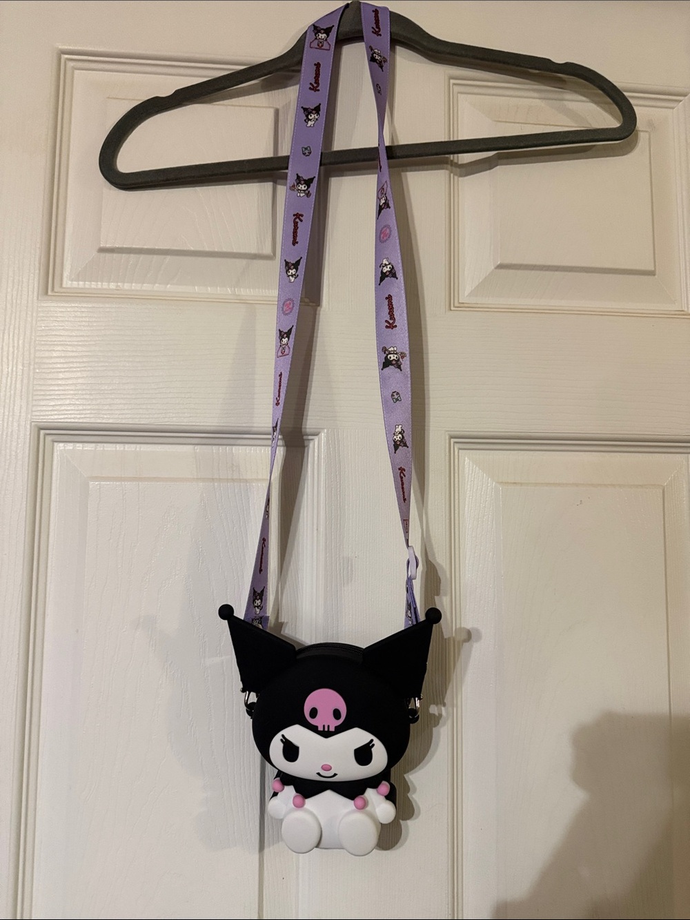 Kuromi Crossbody Bag in Black and Lavender
